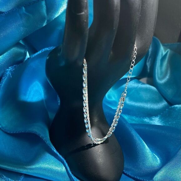 ATV Sterling 925 Silver 2-strand Adjustable Bracelet - Picture 6 of 11